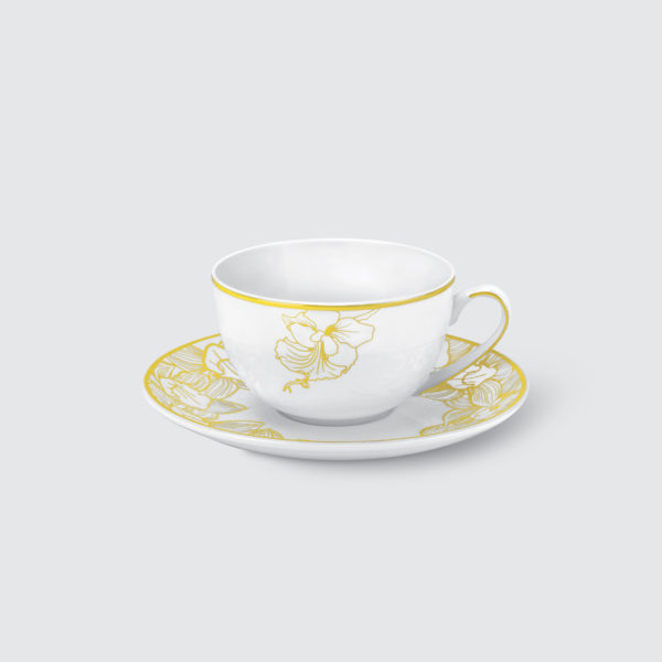 CHARLES MILLEN Signature Collection 360ml Tea/Coffee Cup & Saucer – FLEUR (VOGUE series)