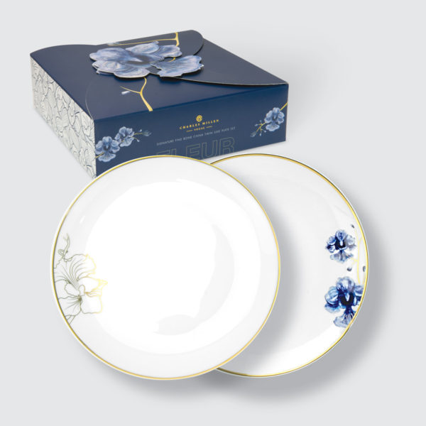 CHARLES MILLEN Signature Collection Twin 7" Coupe Plate Set – FLEUR (VOGUE series)