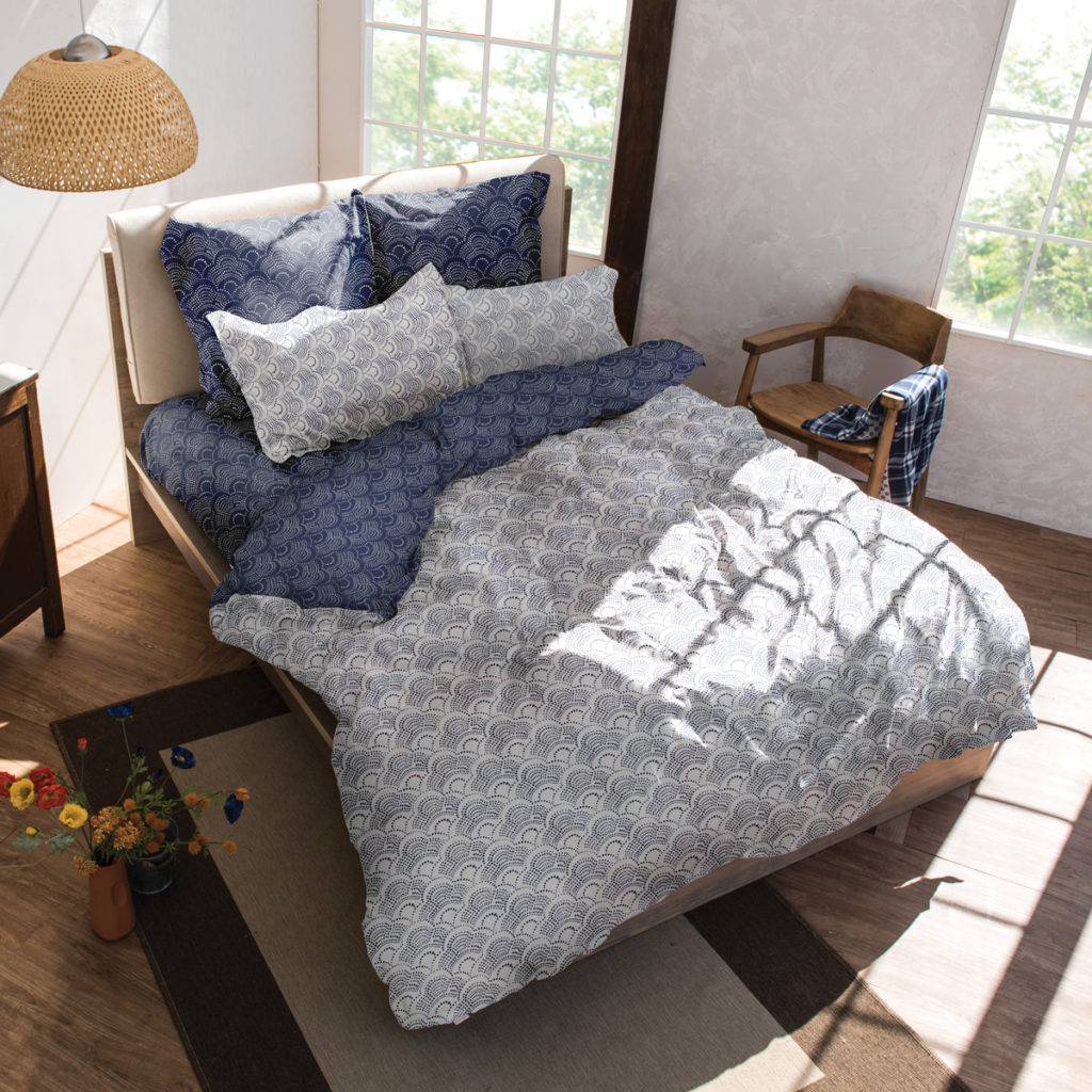 ESPRIT HOME 100 ProModal® Bed Linen (SK) TEARDROPS BLUE RizonHome