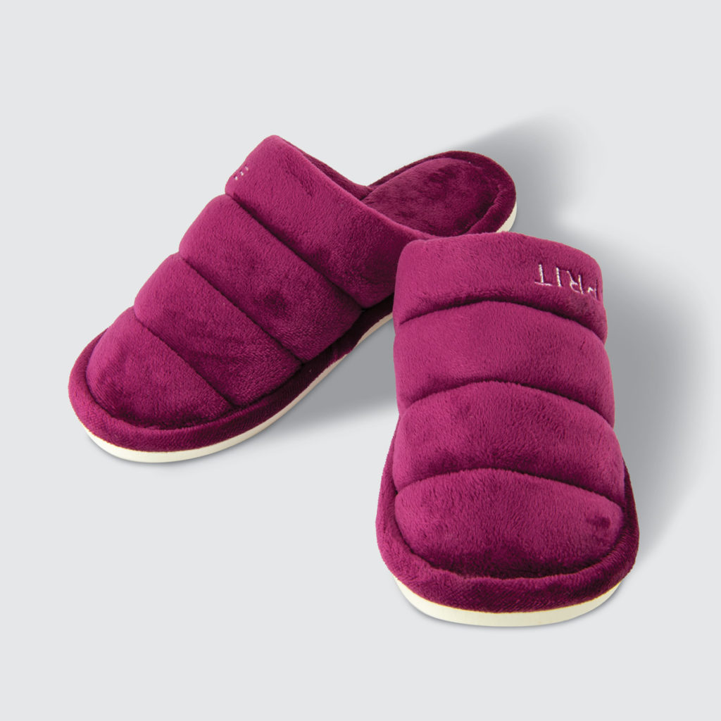 purple bedroom slippers