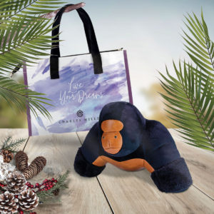 CHARLES MILLEN Signature Collection STOUT the Gorilla Doorstopper or Bookender in Eco Tote Bag
