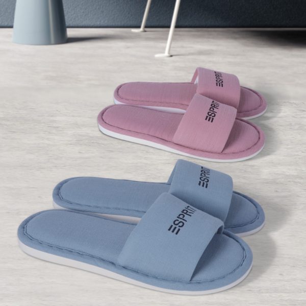 ESPRIT HOME Fashion Collection ELD01/ELD02 Open-toe Bedroom Slippers (Pink/Blue)