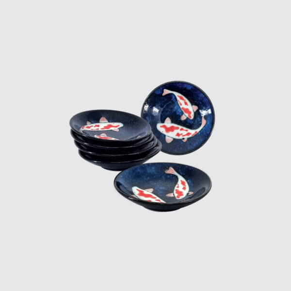 TSURU Shomei Japanese Tableware Collection 3.5" Small Plate 6pc Set (NK-959) – NISHIKI GOI - Image 3