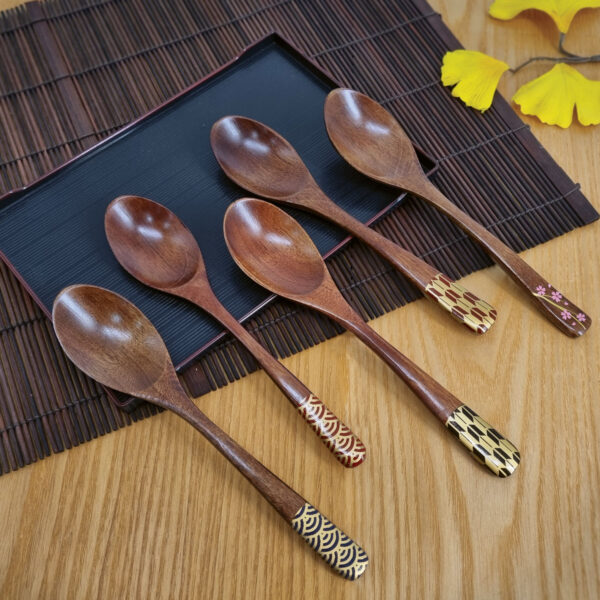 TSURU Japanese Wooden Dinner Spoon - 17.5cm