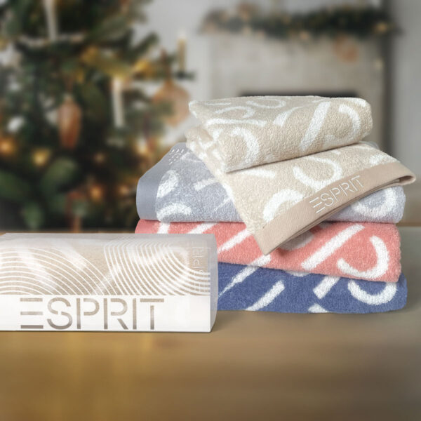 ESPRIT HOME 100% Cotton Face, Hand & Bath Towel Gift Set – LOGO