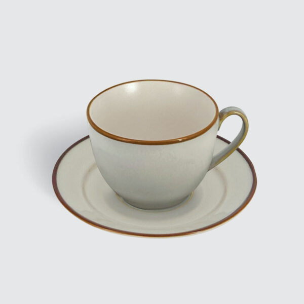 SOIRÉE by CHARLES MILLEN CHIQUE Tableware 220ml Tea/Coffee Cup & Saucer (Light Grey) - CANDÉRE