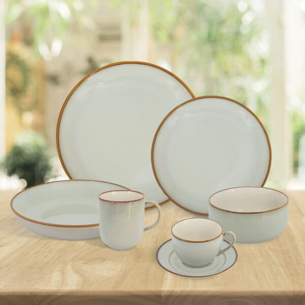 SOIRÉE by CHARLES MILLEN CHIQUE Tableware 220ml Tea/Coffee Cup & Saucer (Light Grey) - CANDÉRE - Image 2