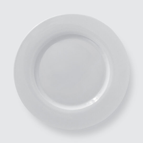 SOIRÉE by CHARLES MILLEN CHIQUE Tableware 10.8" Rimmed Dinner Plate (White) - WEISS