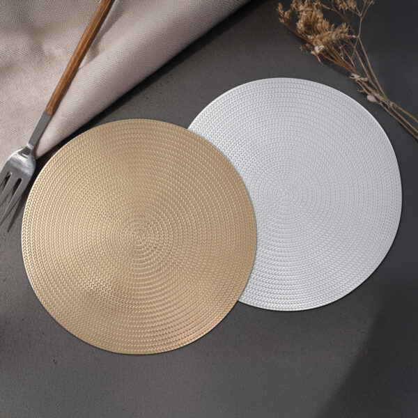 CHARLES MILLEN Signature Collection PVC Placemat (Gold/Silver) – ELIANA (CHARME series)