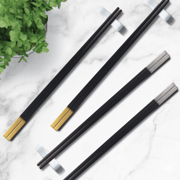 CHARLES MILLEN Signature Collection Luxury Chopsticks 2 Pairs Pack – Silver(CM-TT-63) - Image 2