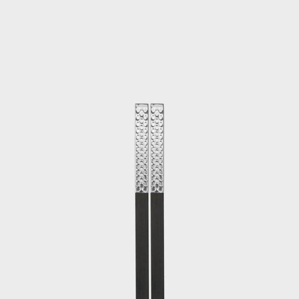 CHARLES MILLEN Signature Collection Luxury Chopsticks 2 Pairs Pack – Silver(CM-TT-65) - Image 3