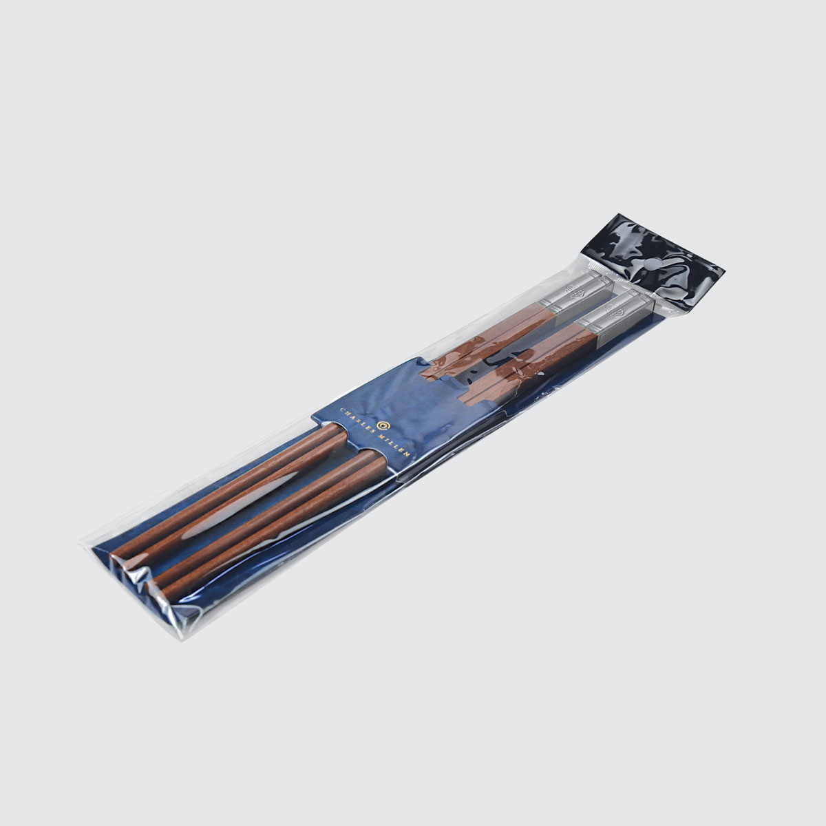 CHARLES MILLEN Signature Collection Luxury Chopsticks Twin Pack – Silver(CM-TT-46) - Image 4