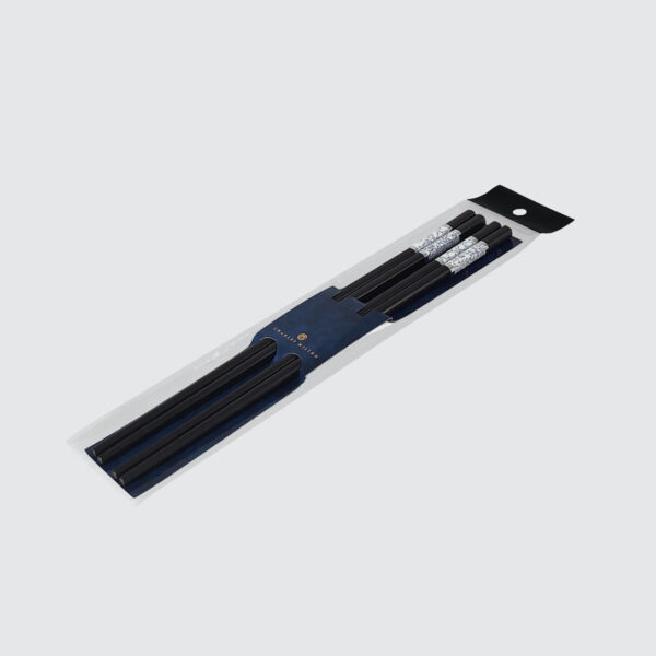 CHARLES MILLEN Signature Collection Luxury Chopsticks 2 Pairs Pack – Silver(CM-TT-60) - Image 4