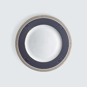 CHARLES MILLEN Signature Fine Bone China Collection 8.5" Rimmed Dessert Plate – BLEUE