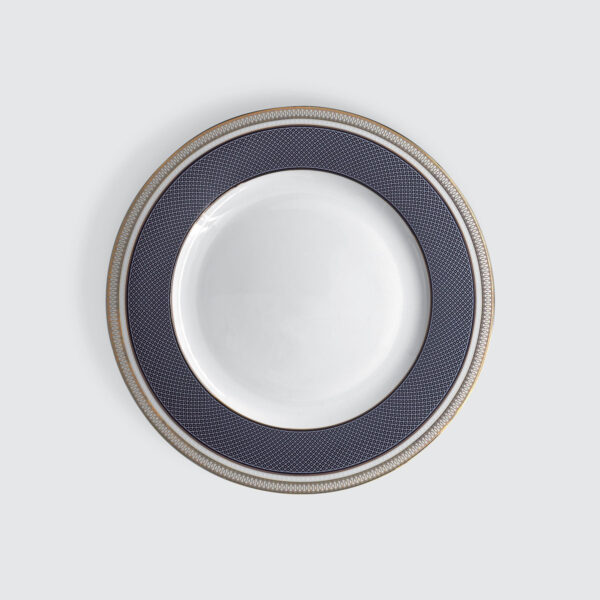 CHARLES MILLEN Signature Fine Bone China Collection 8.5" Rimmed Dessert Plate – BLEUE