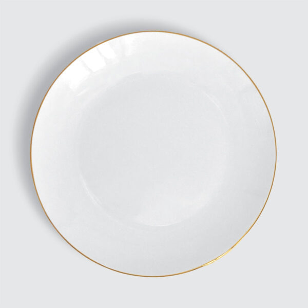 CHARLES MILLEN Signature Fine Bone China Collection 8.5" Coupe Dessert Plate – GOLD