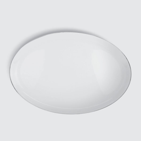 CHARLES MILLEN Signature Fine Bone China Collection 14" Coupe Oval Serving Plate – PLATINUM