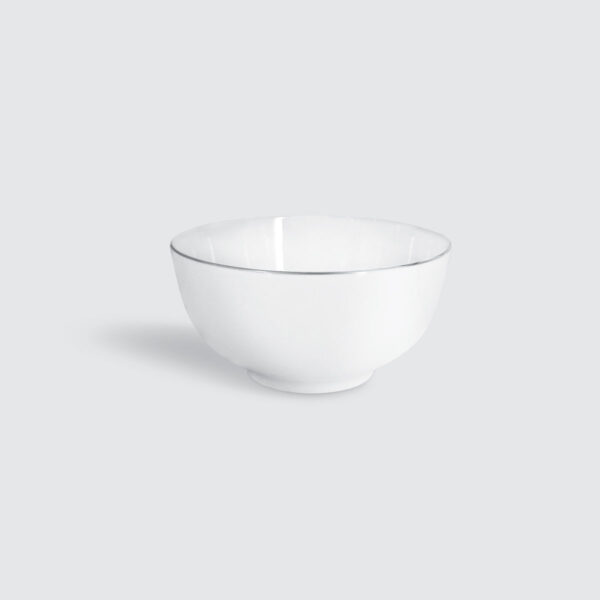 CHARLES MILLEN Signature Fine Bone China Collection 4.75" Rice Bowl – PLATINUM