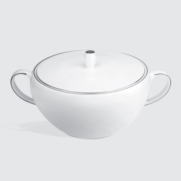 CHARLES MILLEN Signature Fine Bone China Collection 9.5" Soup Tureen (1700ml) – PLATINUM