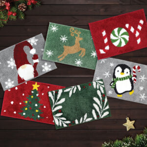 CHARLES MILLEN Suite Collection 100% Microfibre Mat With Anti-Slip Backing - CHRISTMAS