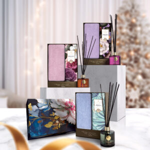 CHARLES MILLEN Signature Collection UNWIND Home SPA Indulgence Diffuser + 1 Piece LOFT Sports Bath Towel Gift Set - REPOSE