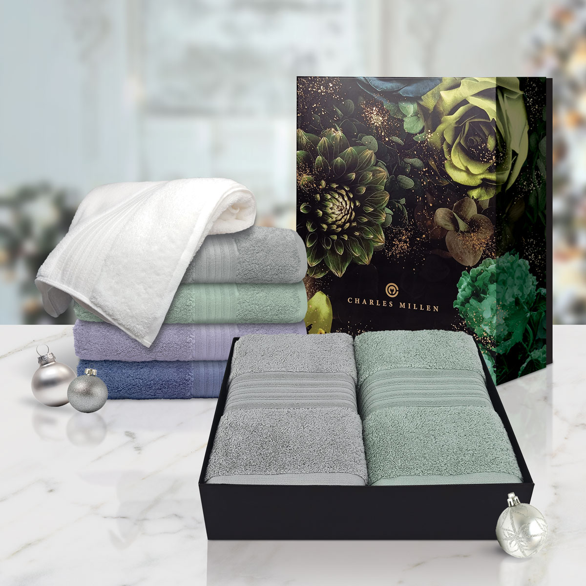 CHARLES MILLEN Signature Collection Egyptian Cotton 2 Piece Bath Towel Gift Set – VELMONT
