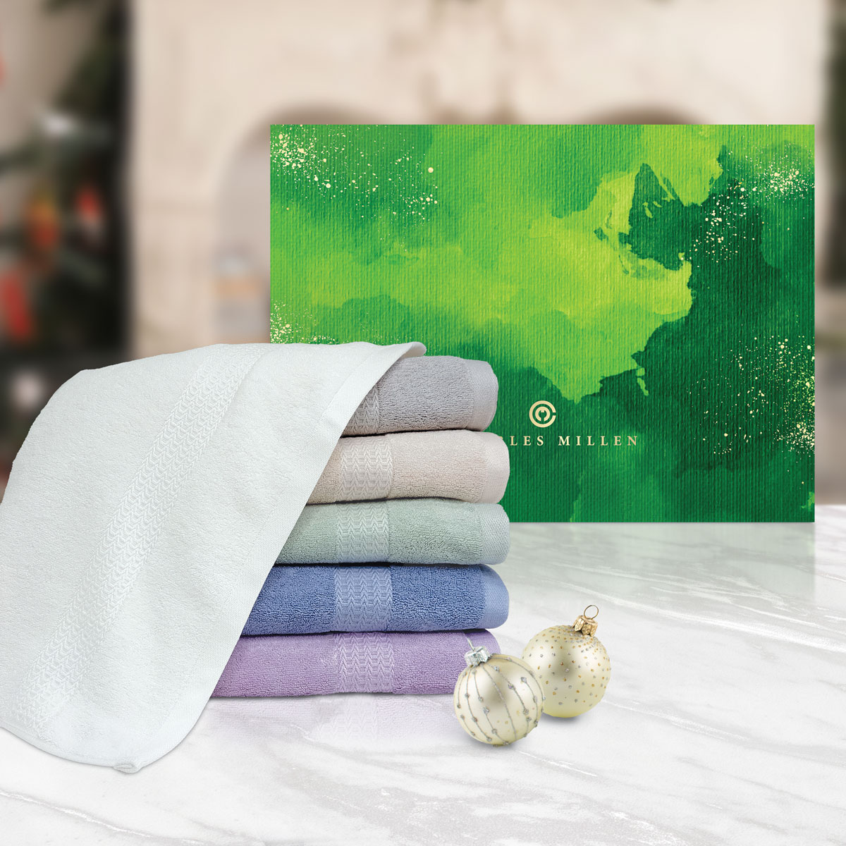 CHARLES MILLEN Signature Collection 1 Piece Bamboo Cotton Bath Towel Gift Set – BOSTON