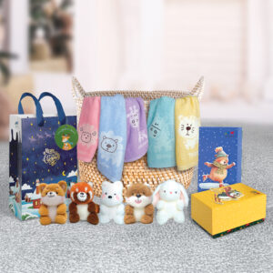 THE GANG 100% Premium Cotton Junior Hand Towel + Animal Plush Gift Set – THE MOBZ
