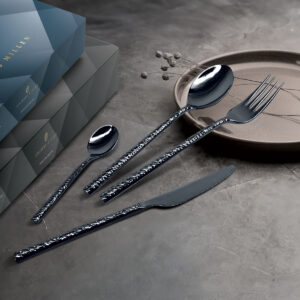 CHARLES MILLEN Signature Collection 16pc/24pc Cutlery Set in Gift Box (Silver Grey Mirror Finished) – ALDO