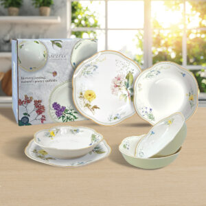 SOIRÉE by CHARLES MILLEN BOTANIQUE 6 Piece Dining Set – Buttercup