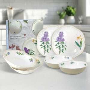 SOIRÉE by CHARLES MILLEN BOTANIQUE 6 Piece Dining Set – Lilac