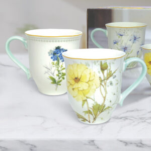 SOIRÉE by CHARLES MILLEN BOTANIQUE 2 Piece Tea/Coffee Mug Set – Lilac+Buttercup