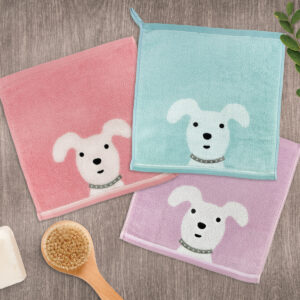 MILTON® HOME 100% Cotton Face Towel With Loop – LOOPY DOGGY MAX II