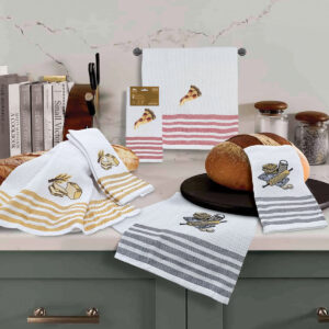 MILTON HOME Studio 2 Piece Muti-Purpose Tea Towel Set - Amie (Bake/Bread/Pizza)