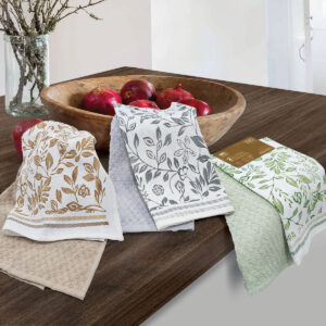 MILTON HOME Studio 2 Piece Muti-Purpose Tea Towel Set - Amie (Vine)