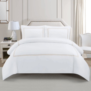 CHARLES MILLEN Signature Vouge Collection 100% Pima Cotton Bed Linen (White) – MONDRAE