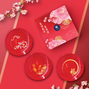 TSURU Seasonal Collection Lohei 6.5" Side Plate 5pc Set - FLOURISHING/BLESSINGS/OPULENCE