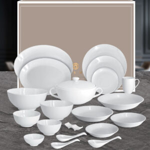 CHARLES MILLEN Signature Fine Bone China Collection Perfect For 10 Dining Set – IVOIRE